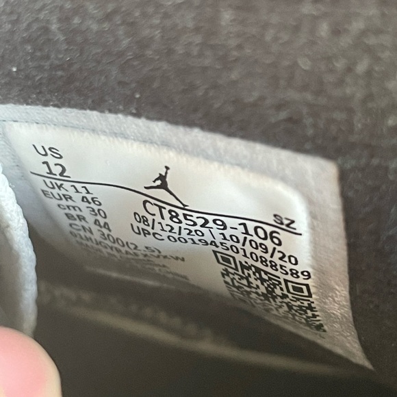 Nike Air Jordan 6 'Carmine' White Red Black CT8529-106 Mens B-GRADE Size 12 - Picture 8 of 8